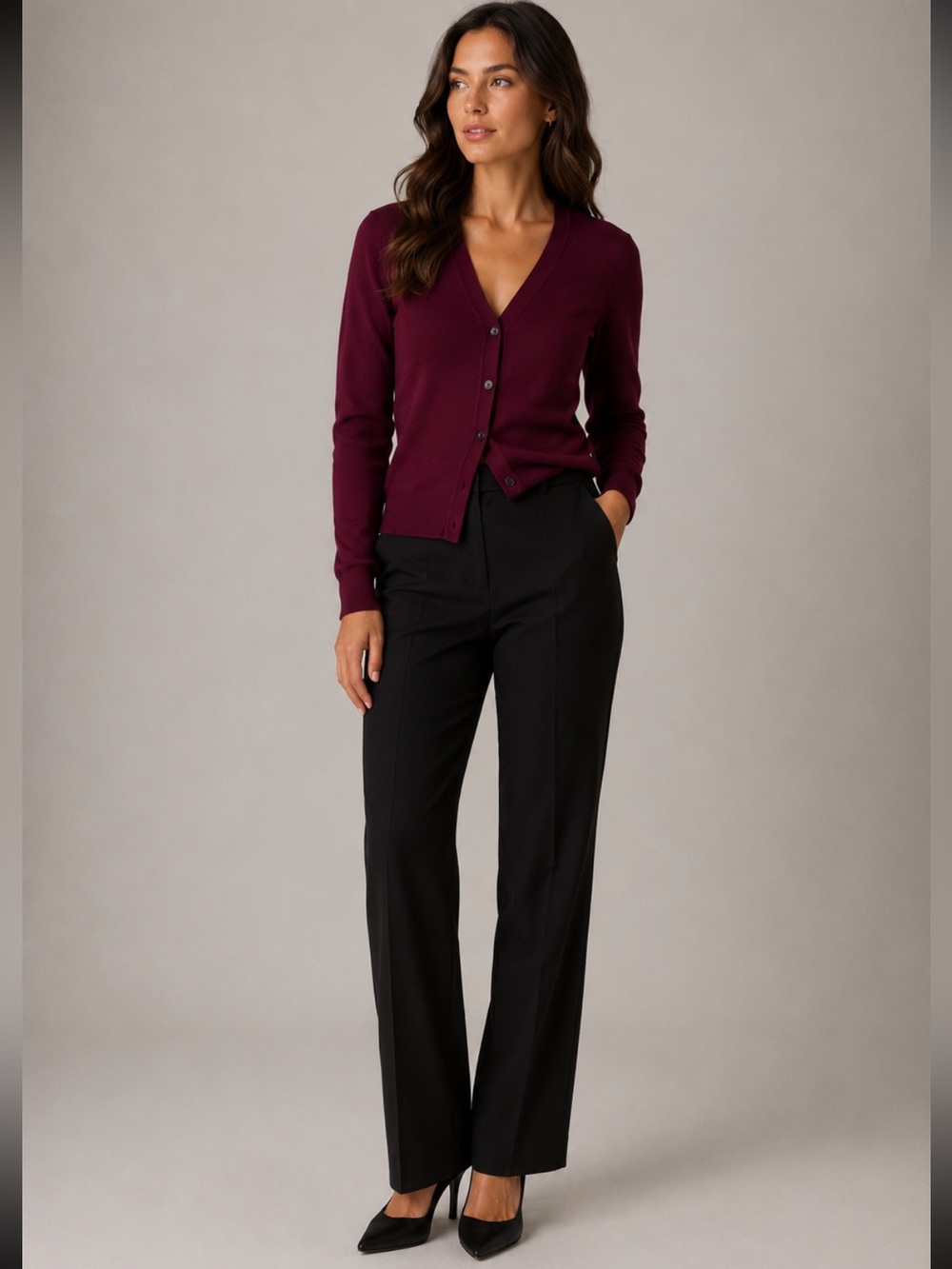 Prada Knit Burgundy Cardigan Size IT 38 EUC